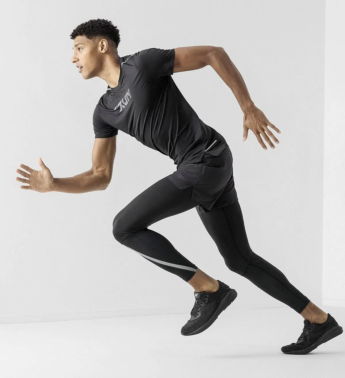leggings 4F H4Z21-SPMF011 - 20S/Deep Black - men´s