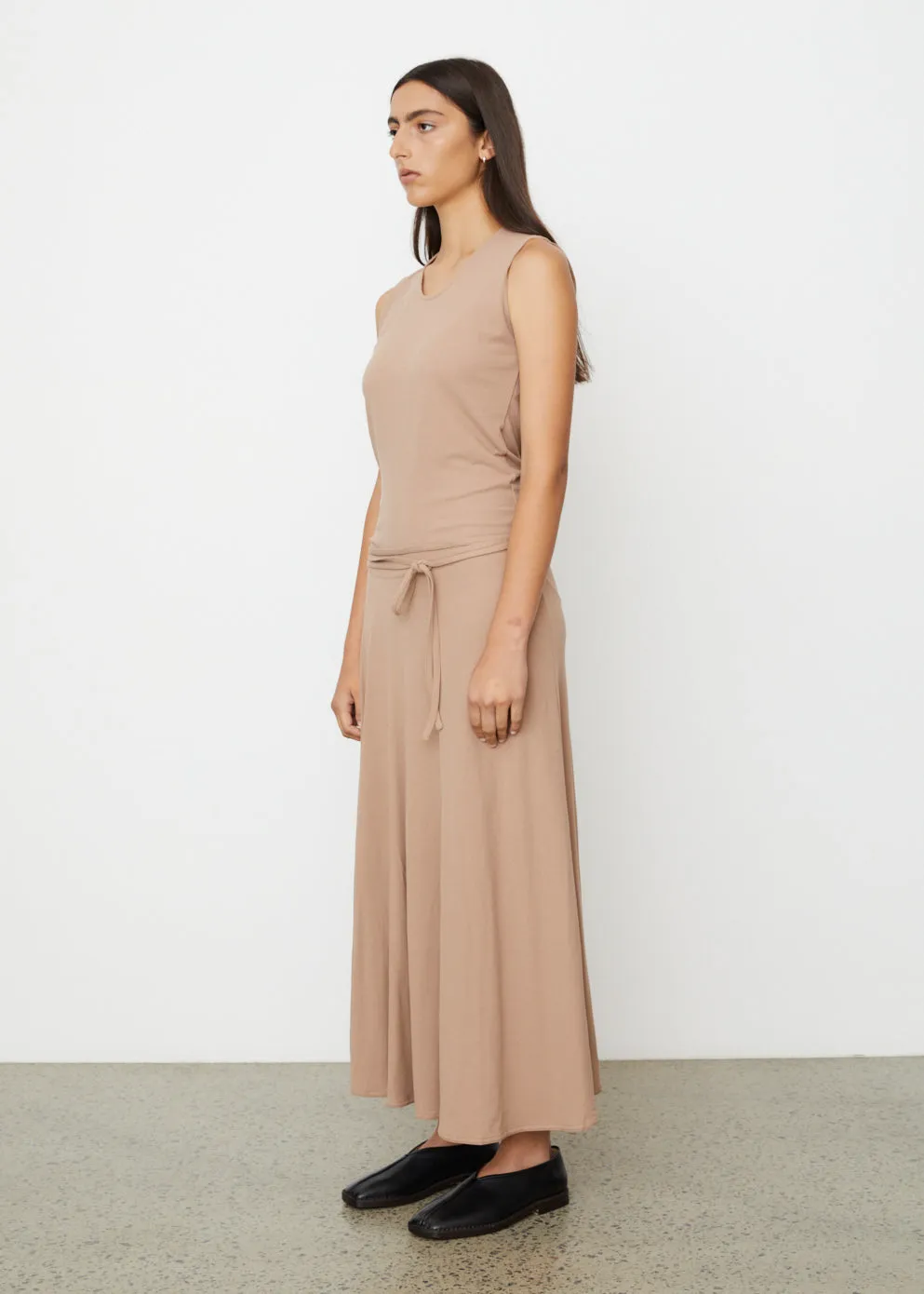 Lemaire -  Belted Crepe Sleeveless Dress - Dress