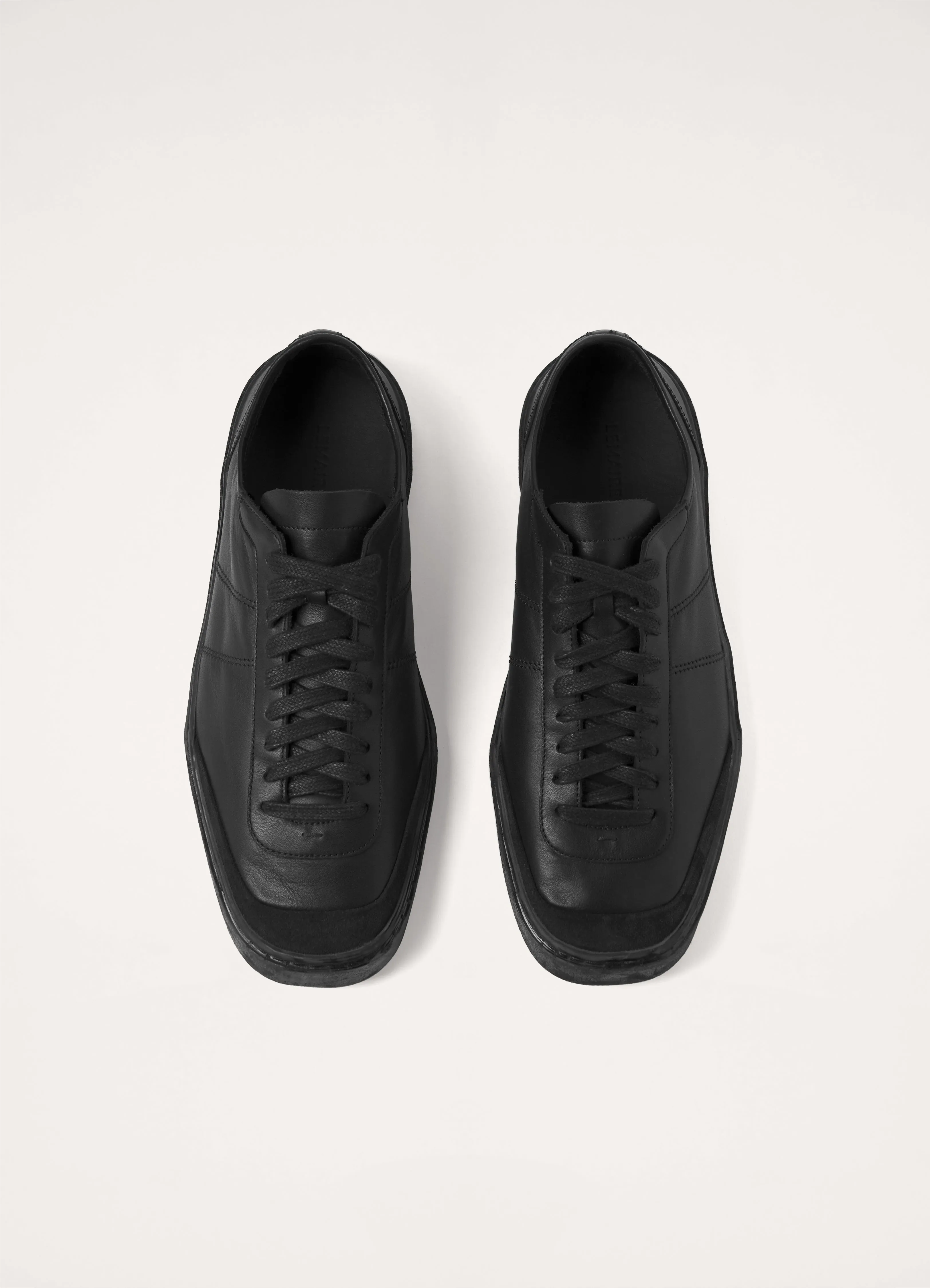 Lemaire Linoleum Laced Up Trainers (Black)