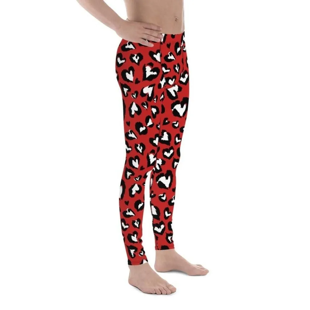 Leopard Hearts Men's Leggings