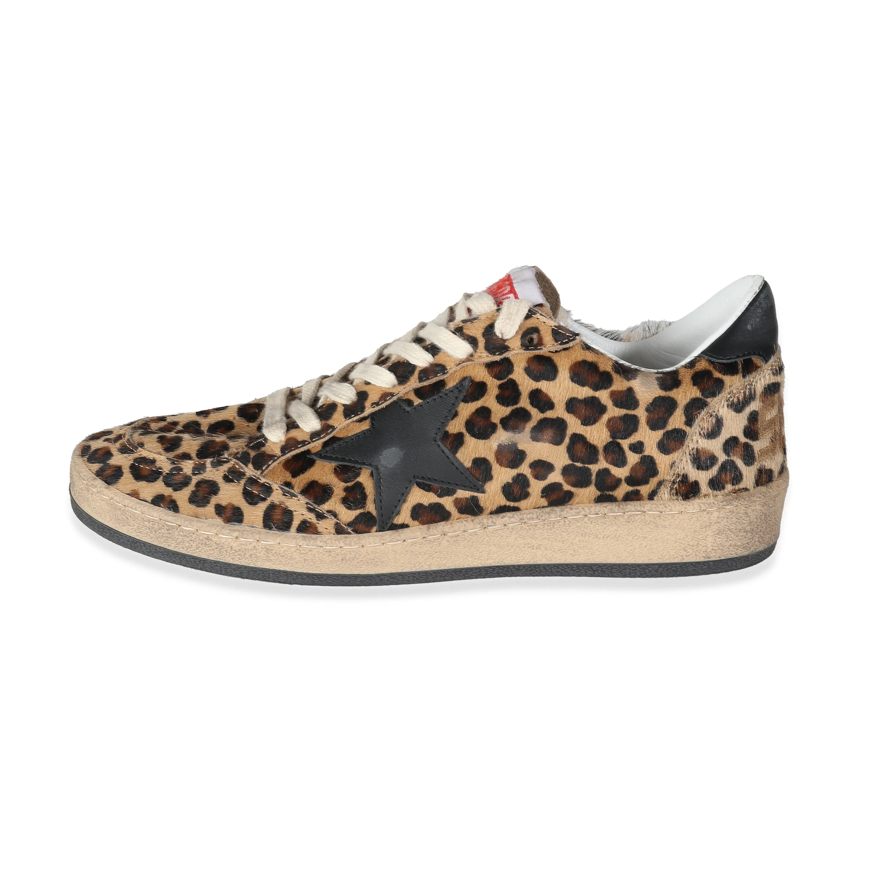 Leopard Pony Hair Ballstar Low Top Sneakers 38