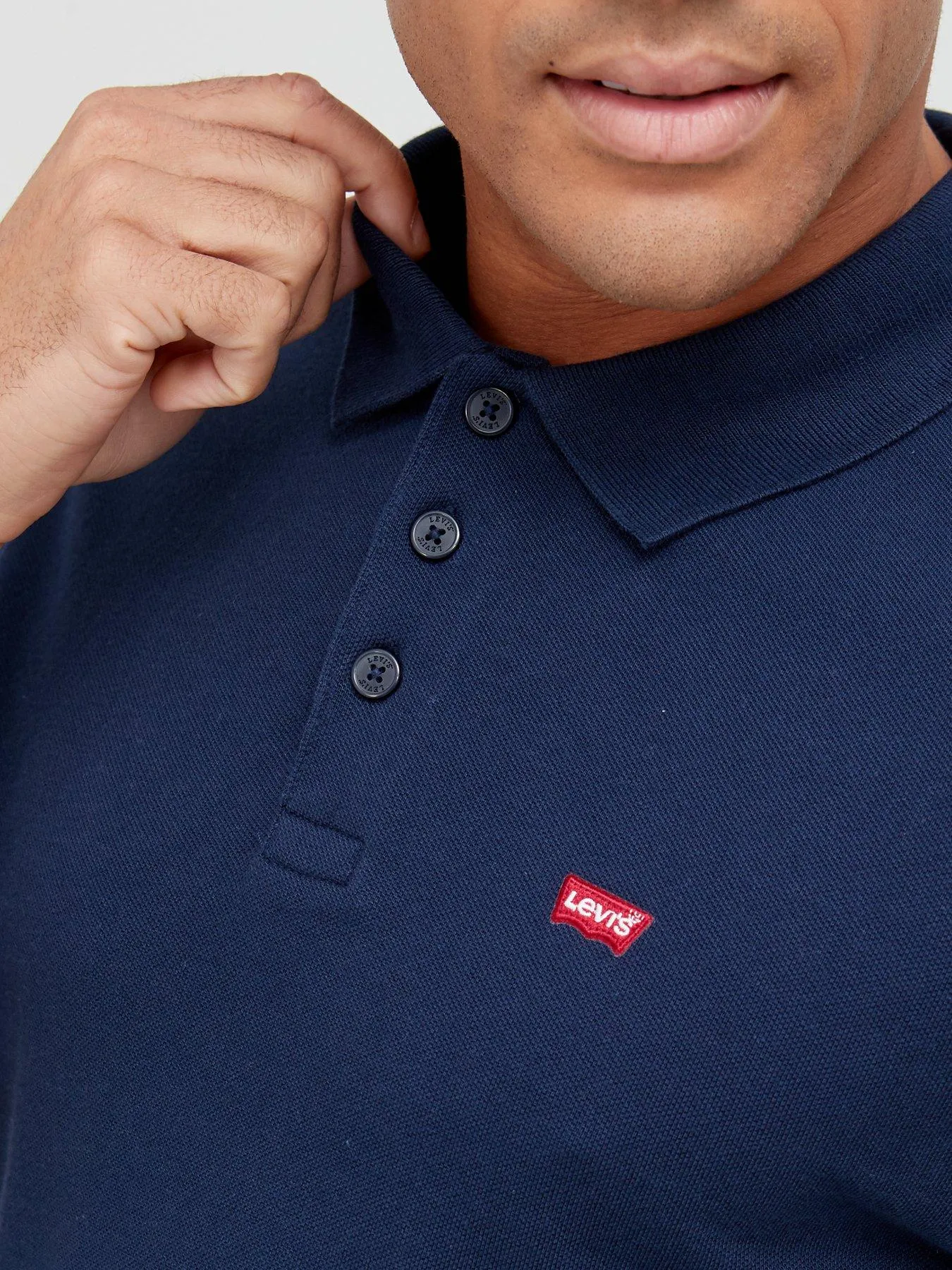 Levi's Embroidered Logo Polo - Navy