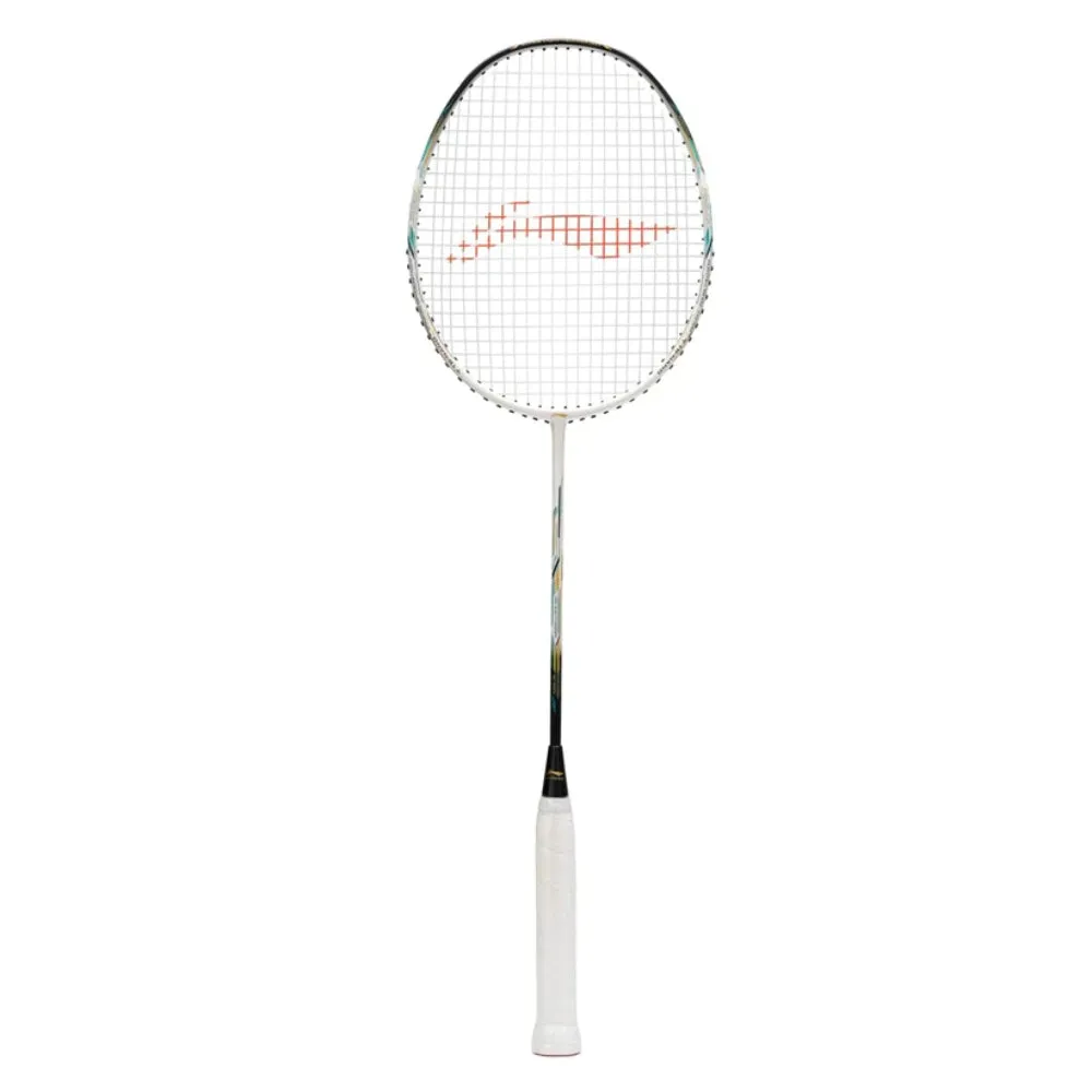 Li-Ning Super Series SS100 Super Light Strung Badminton Racquet (White/Black)