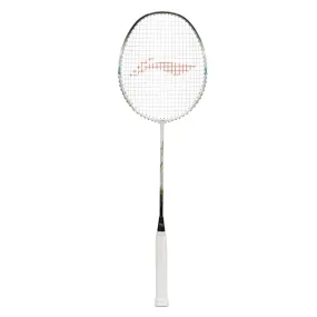 Li-Ning Super Series SS100 Super Light Strung Badminton Racquet (White/Black)