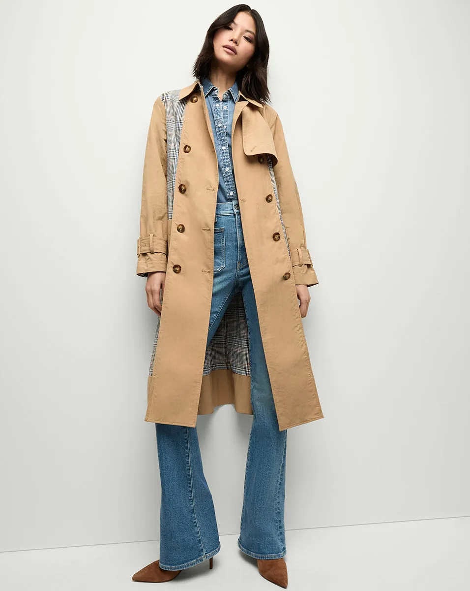 Liam Patchwork Trench Coat