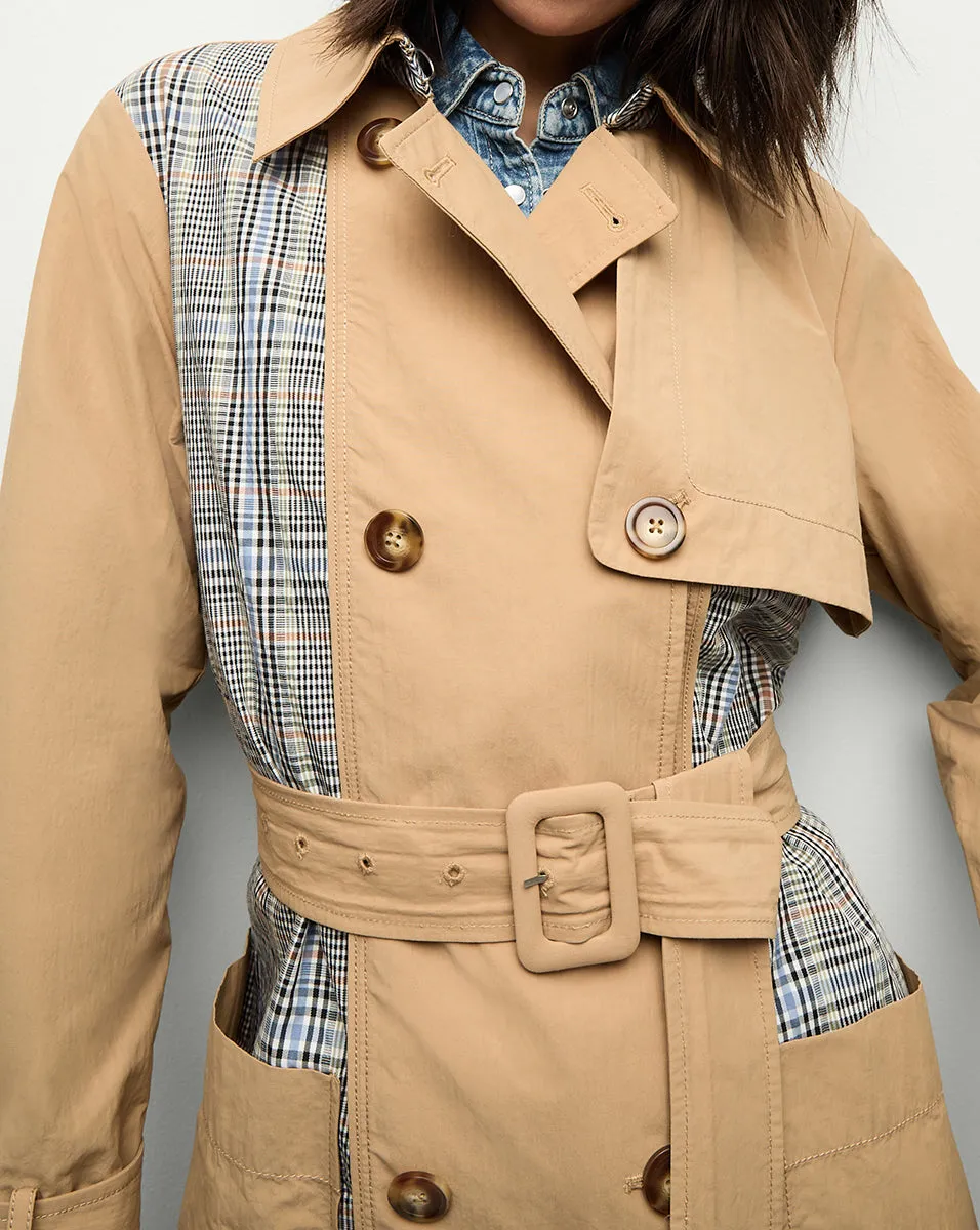 Liam Patchwork Trench Coat