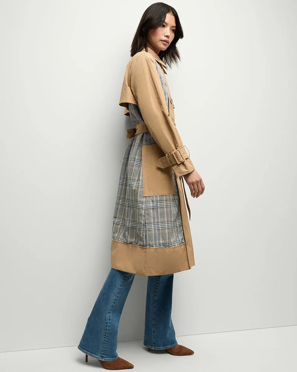 Liam Patchwork Trench Coat