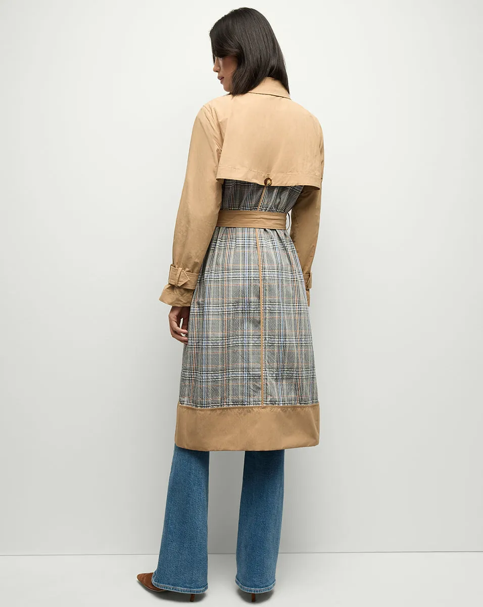 Liam Patchwork Trench Coat