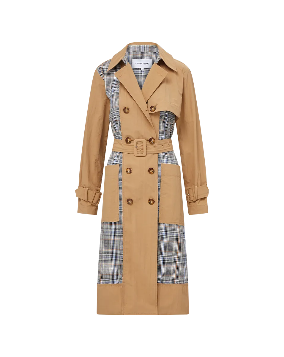 Liam Patchwork Trench Coat