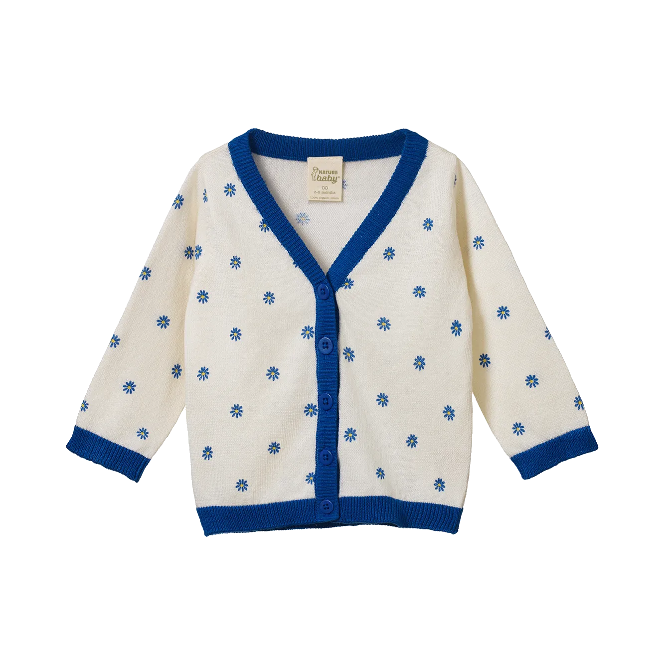Light Cotton Knit Cardigan || Daisy Daze Blue