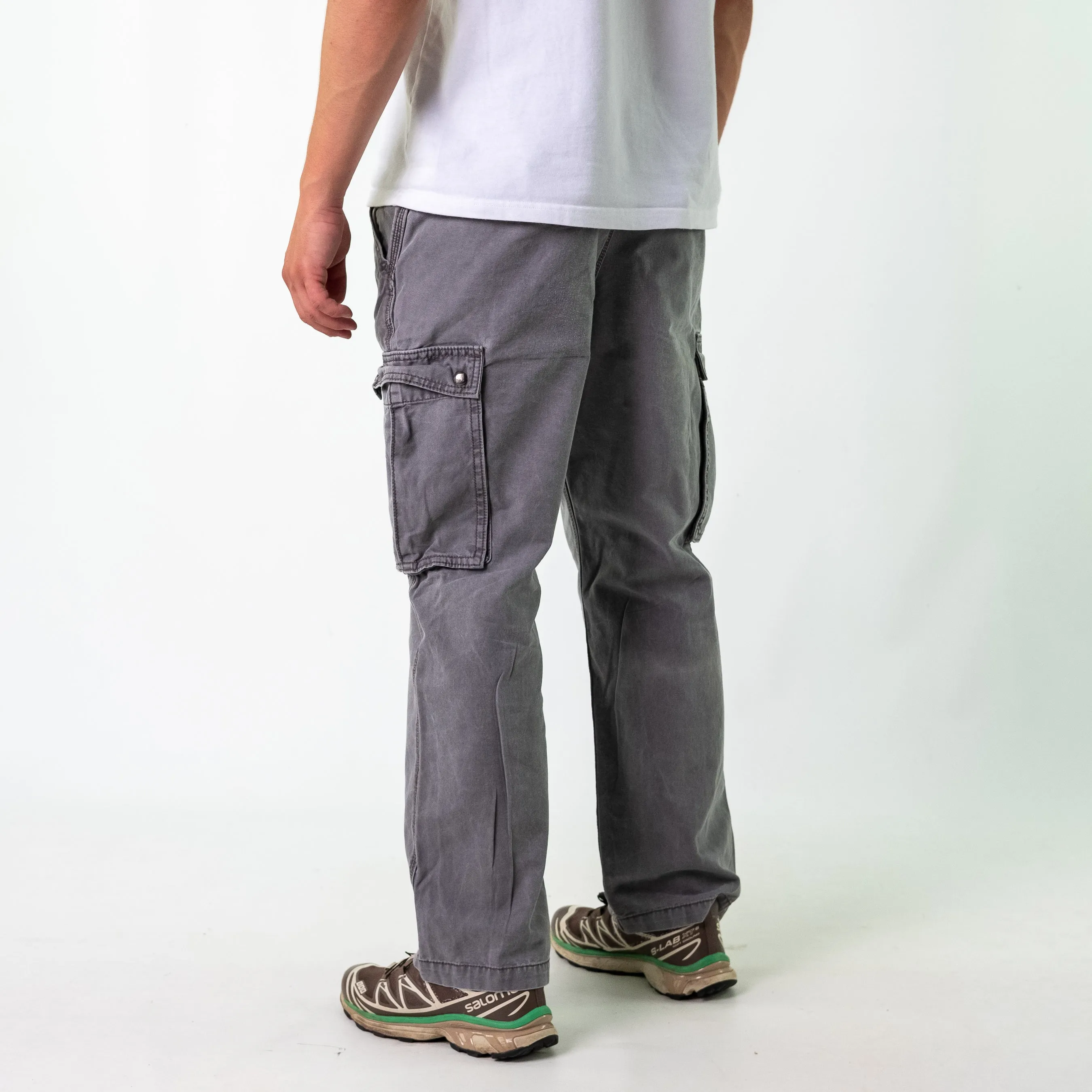 Light Grey 90s Carhartt Woven Cargo Pants Baggy Pants (34x30)