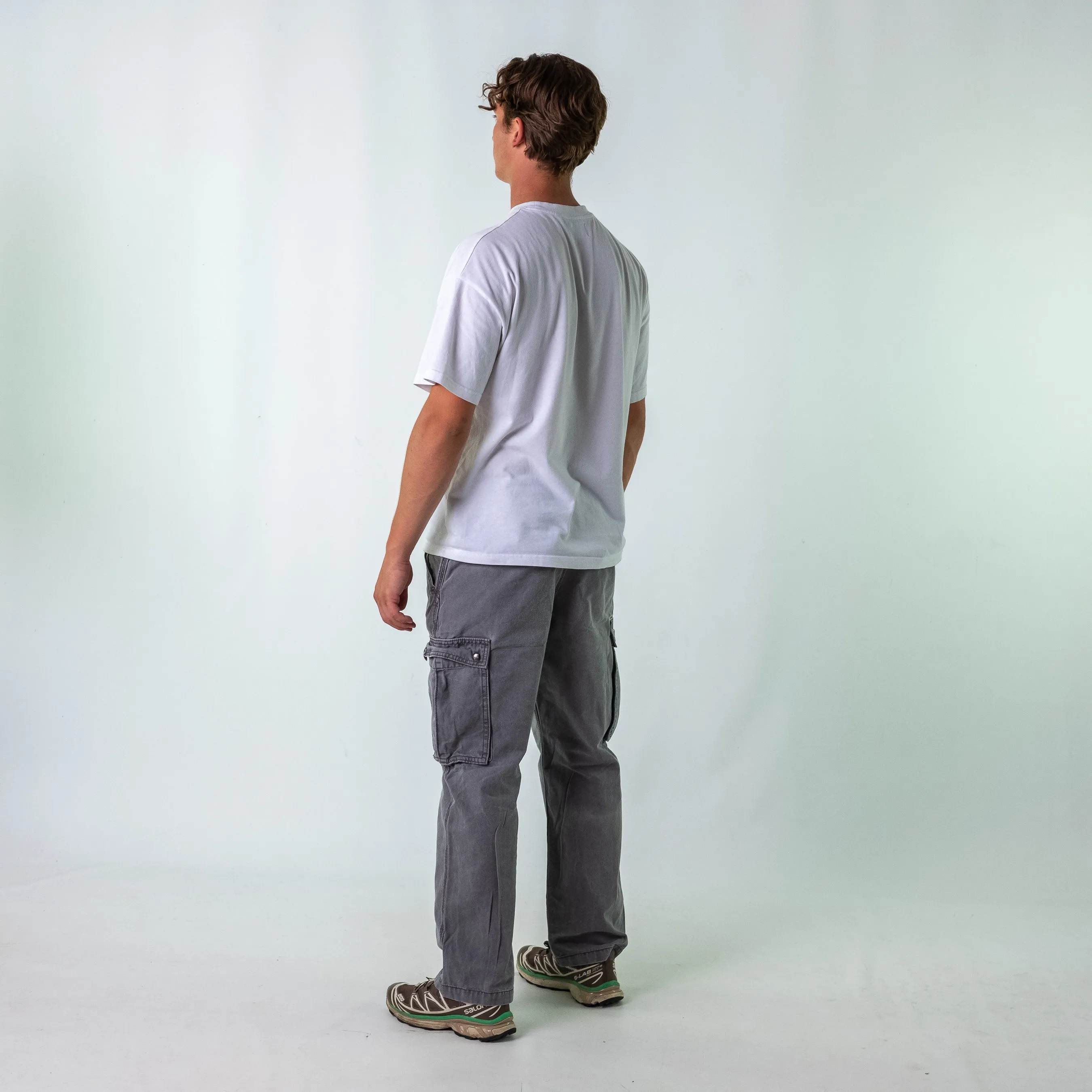 Light Grey 90s Carhartt Woven Cargo Pants Baggy Pants (34x30)