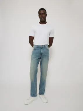 Light Wash Tinted Straight Fit Jeans With Stretch | Men | George at ASDA