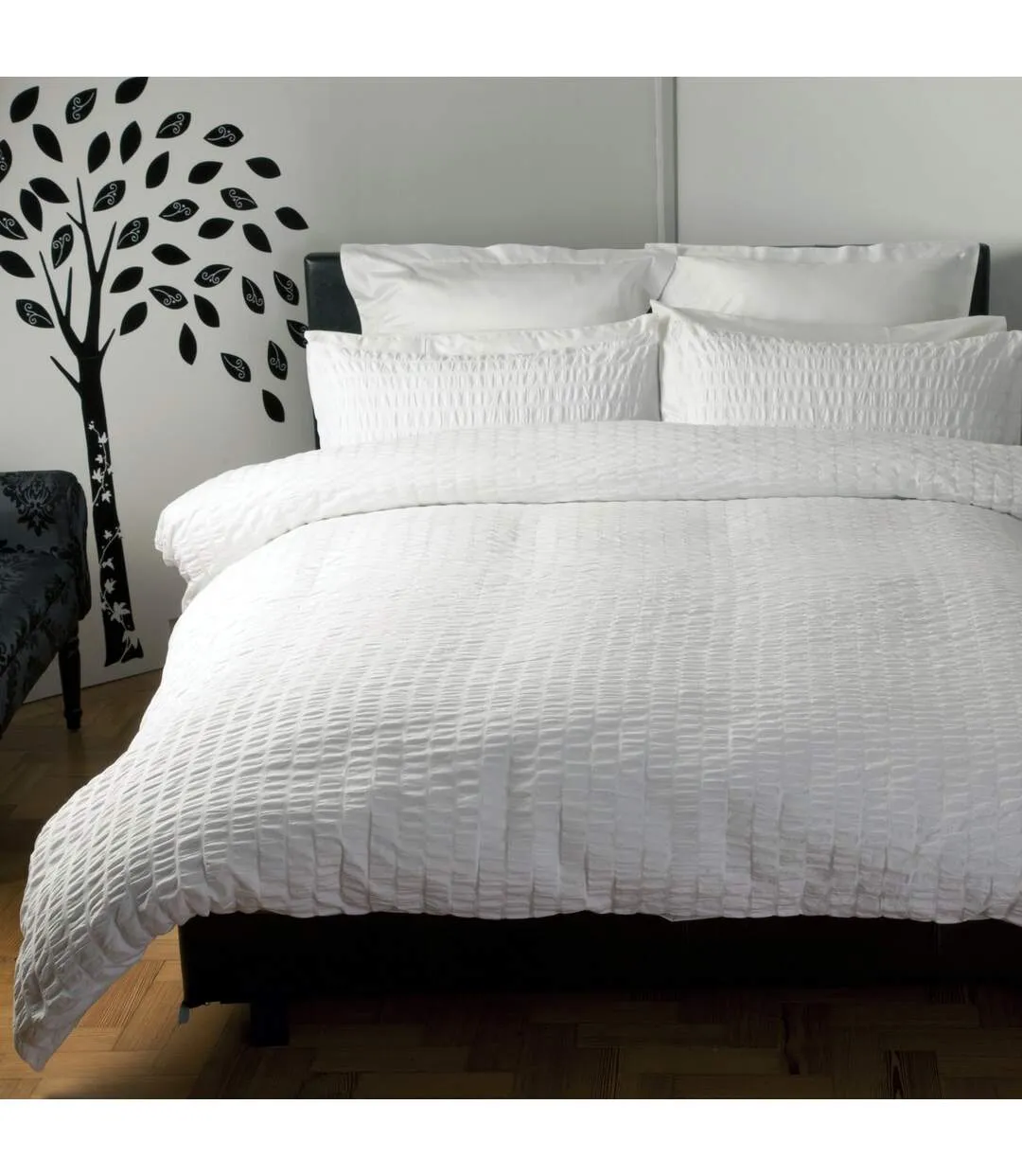 Lincoln duvet cover set white Belledorm