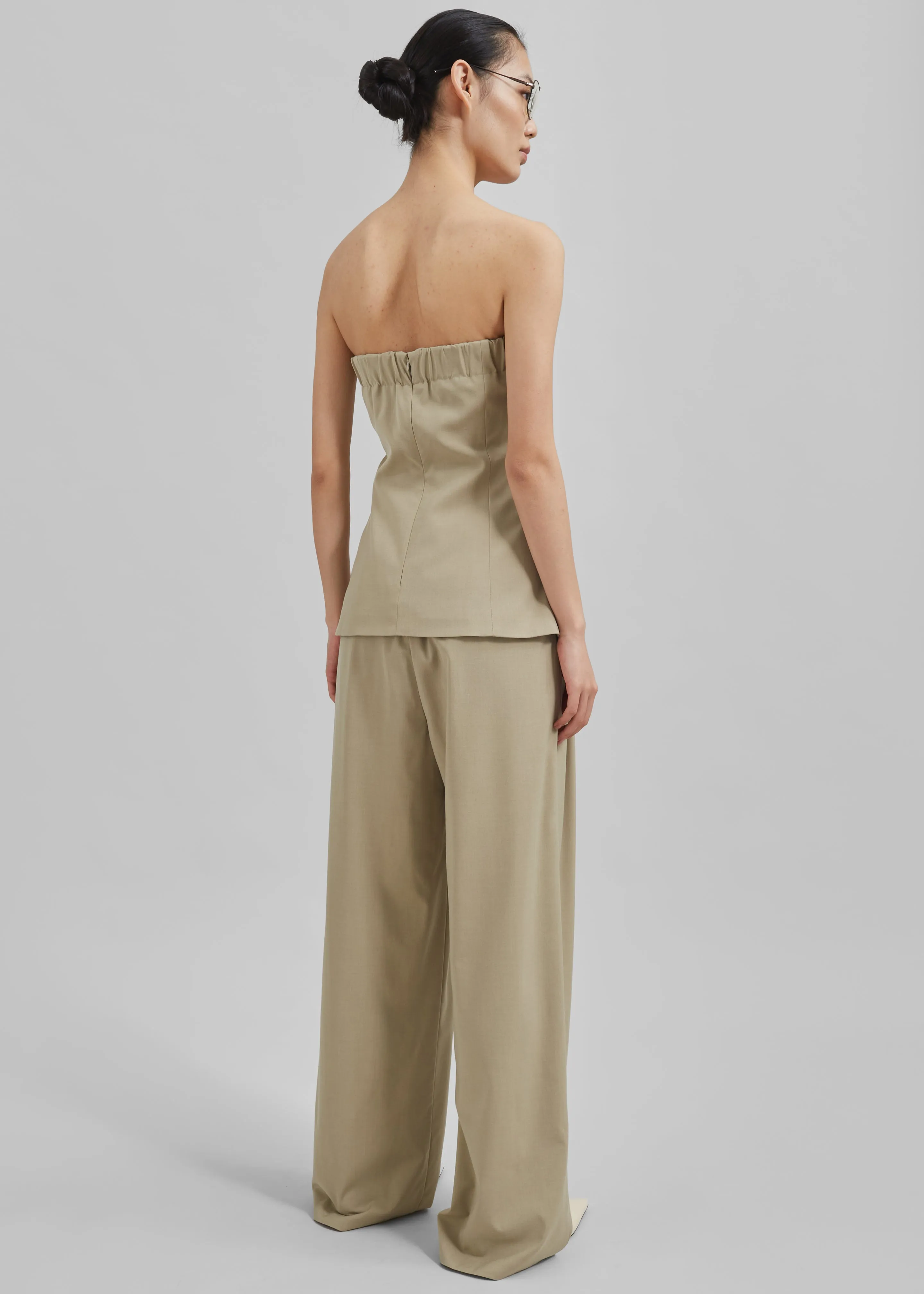 Livvy Strapless Vest - Beige