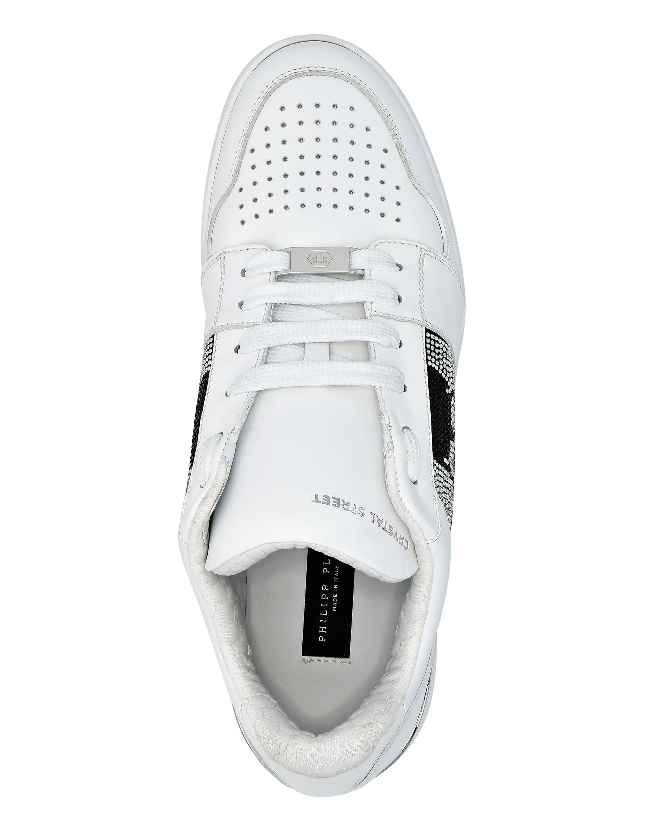 Lo-Top Crystal Leather Sneakers Skull&Bones