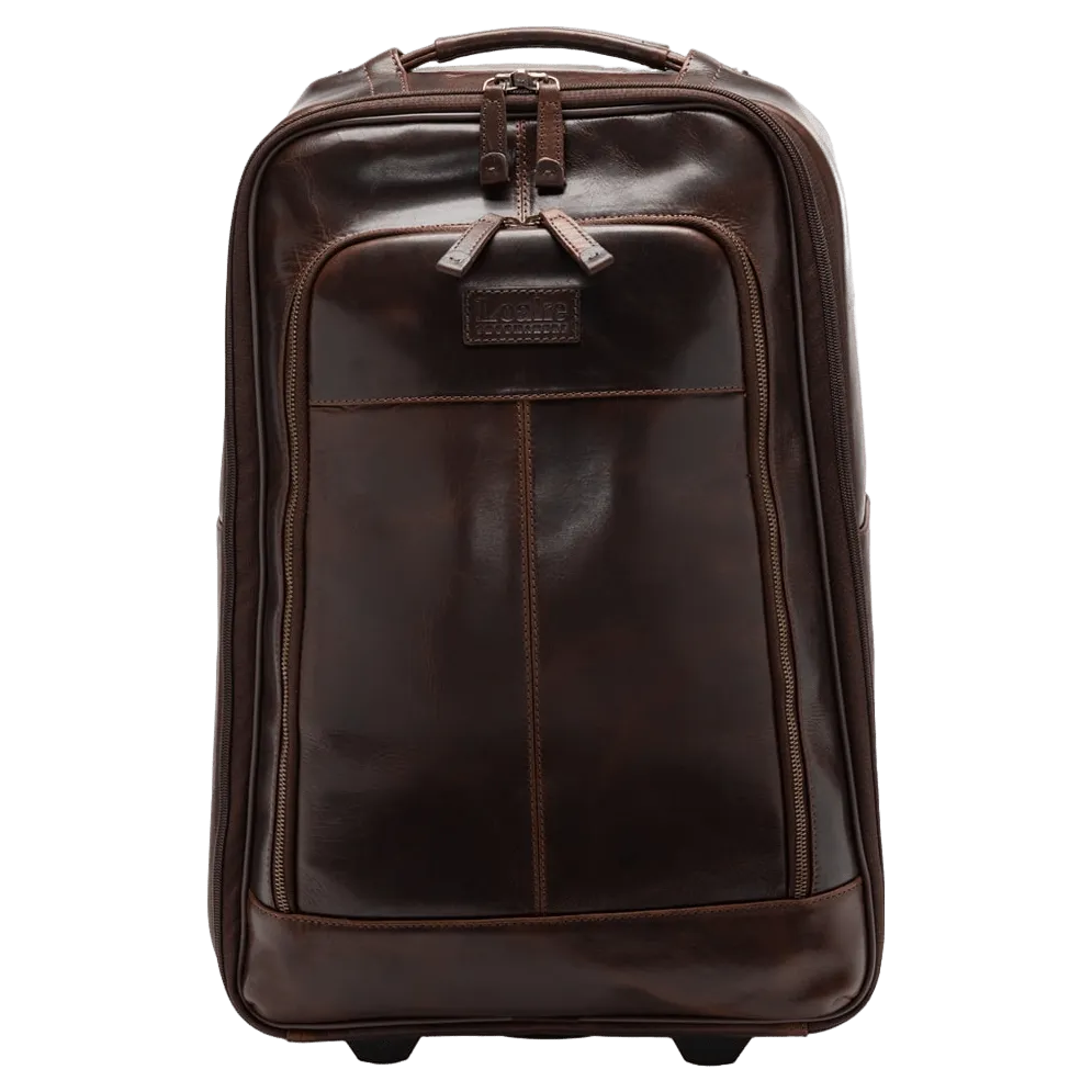Loake Paris Wheeled Leather Suitcase