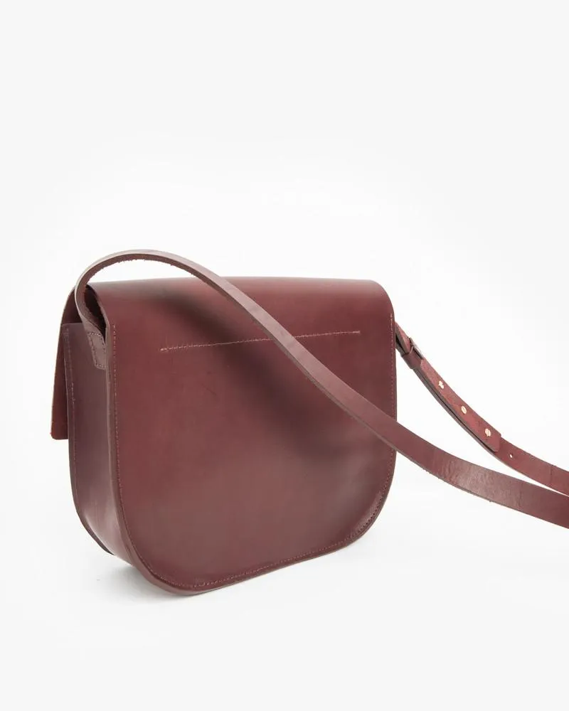 Logan Saddle Bag in Oxblood