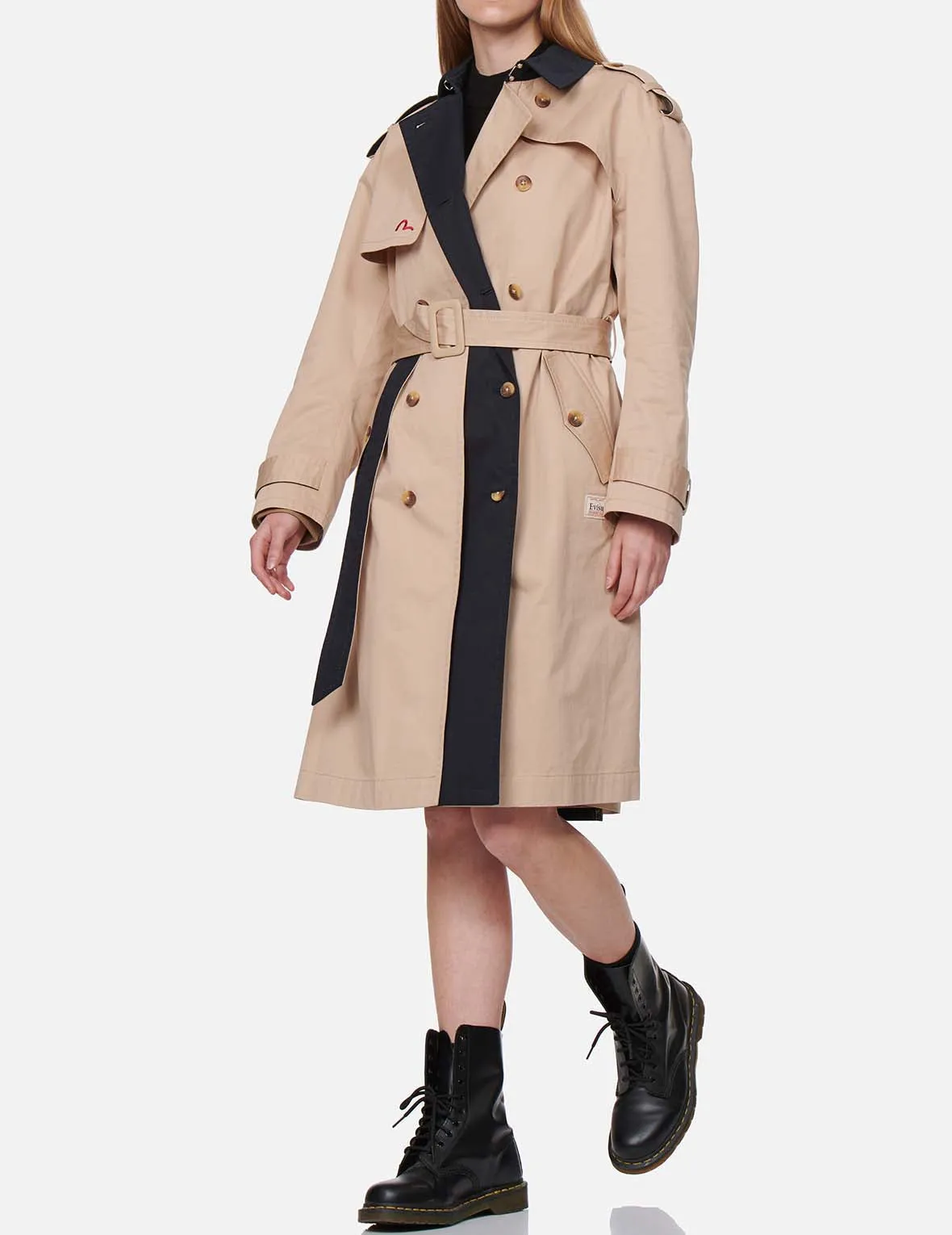 Logo Embroidered Trench Coat