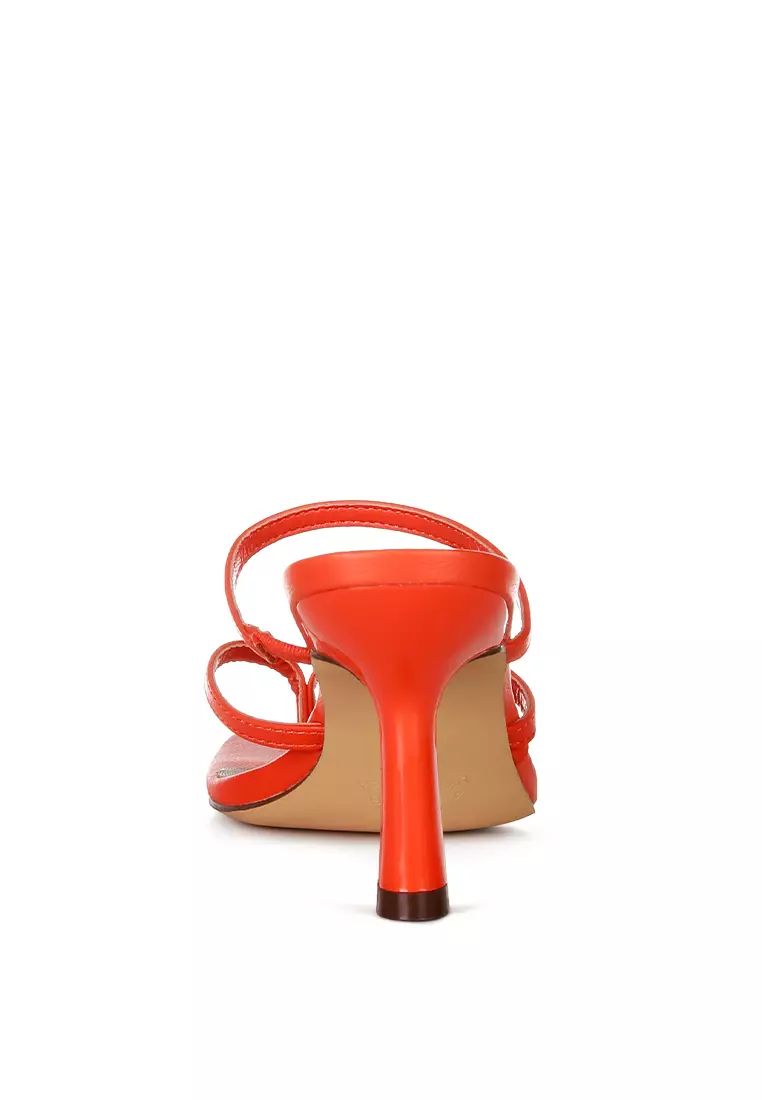 London Rag Orange High Heeled Casual Sandals