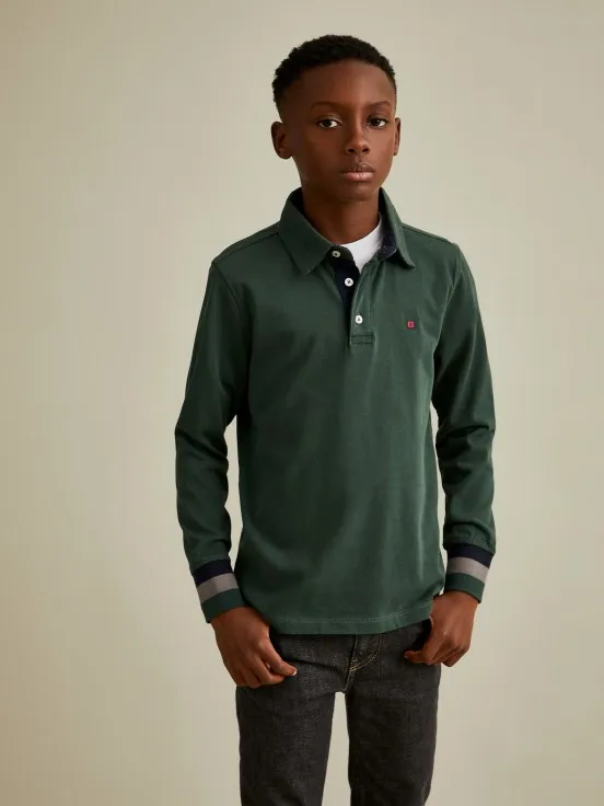 Long-sleeved polo shirt