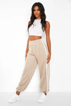 Loose Fit Joggers With Side Stripes