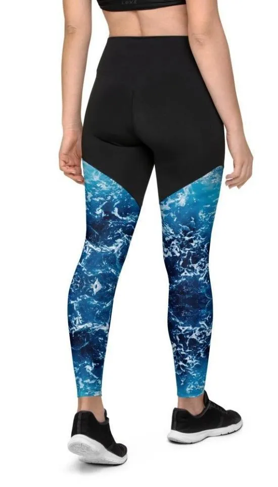 Lovely Ocean Compression Leggings