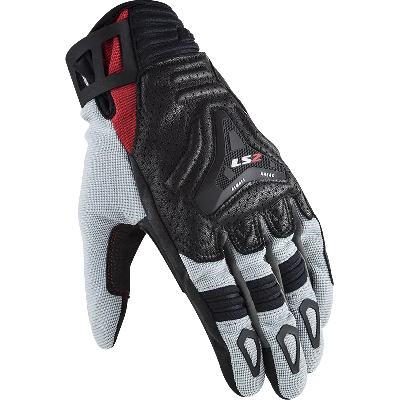 LS2 All Terrain Man Gloves Black/Grey/Red