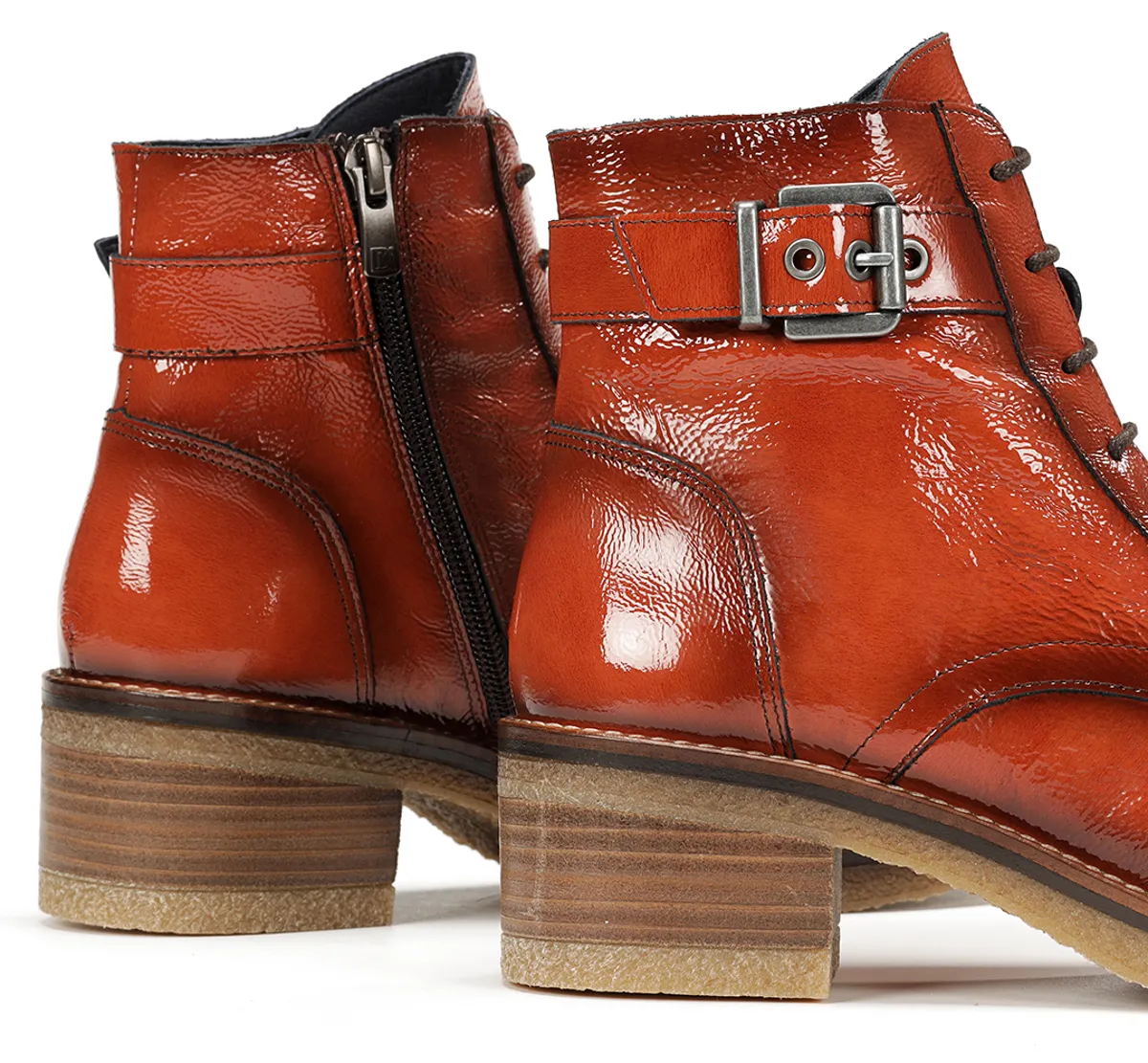 LUCERO D8686 Orange Ankle Boot