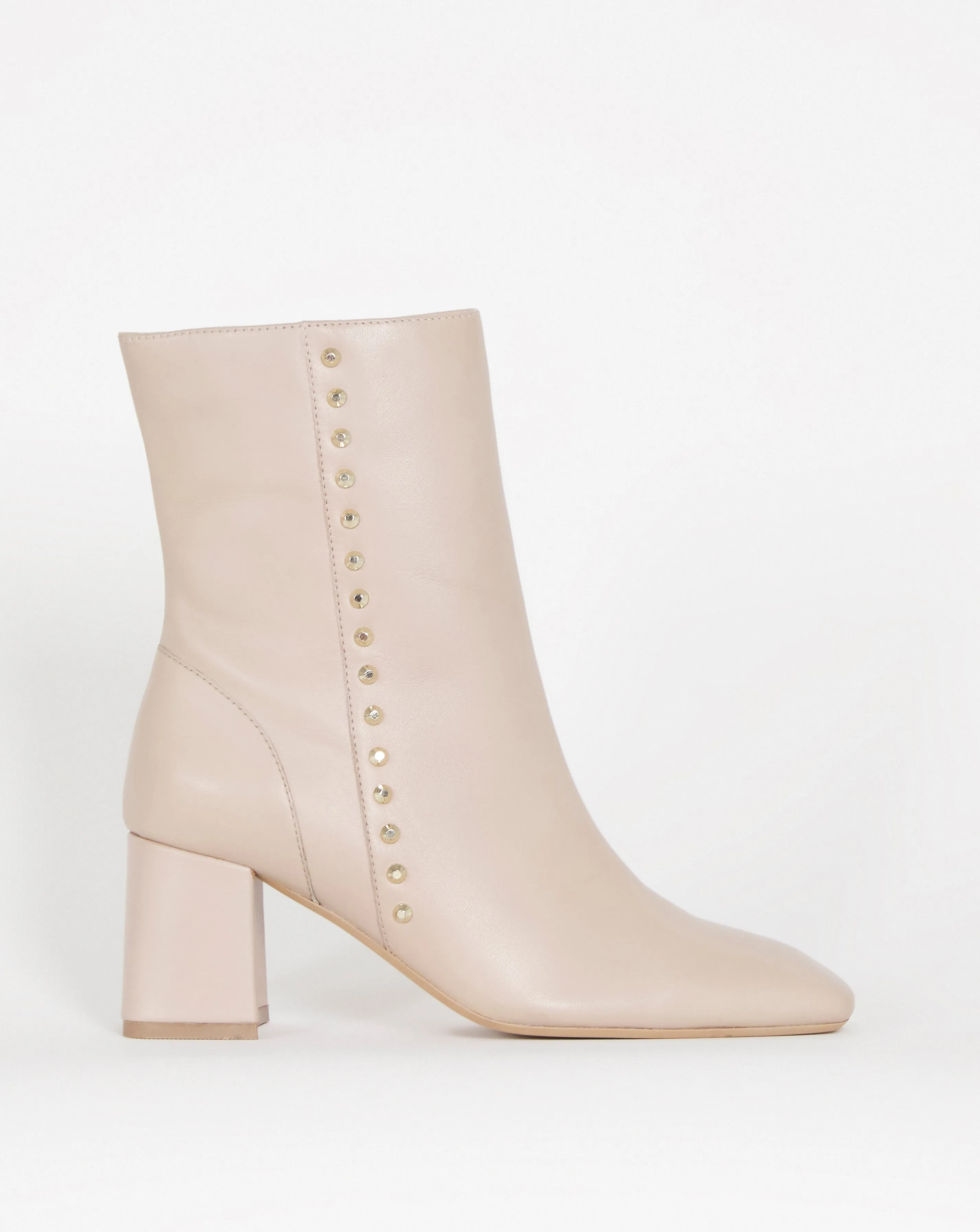 Luna Leather Heeled Ankle Boot Wide Fit | Simply Be