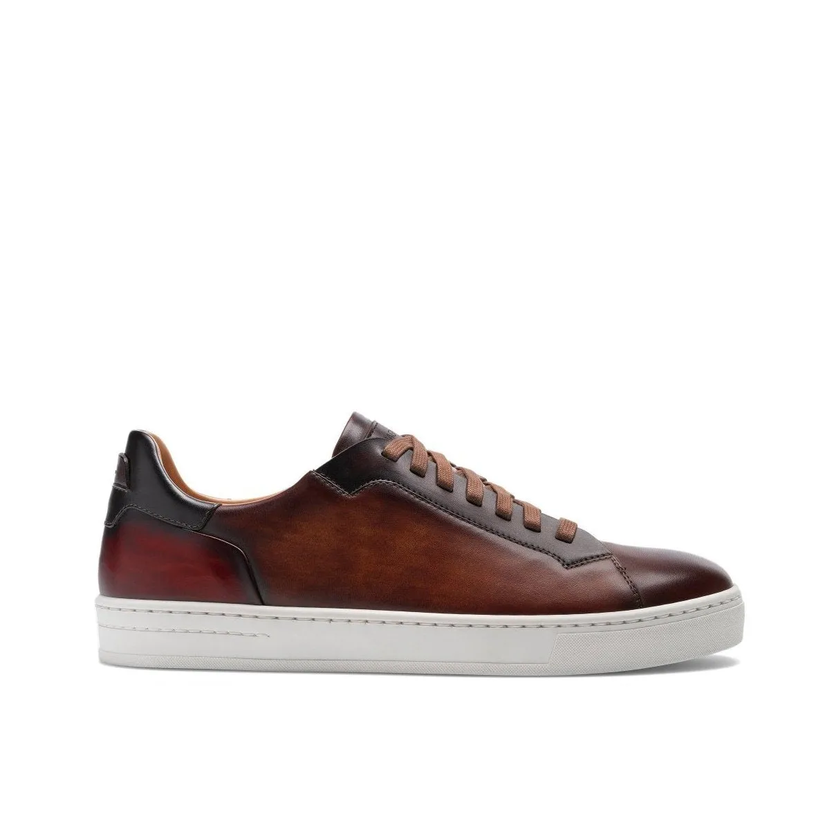 Magnanni Amadeo Men's Shoes Cognac & Brown Calf-Skin Leather Casual Sneakers (MAGS1014)