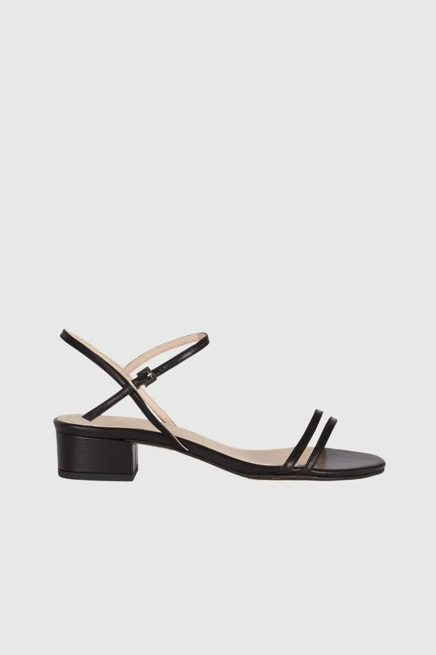 Maisie Sandals in Black Leather