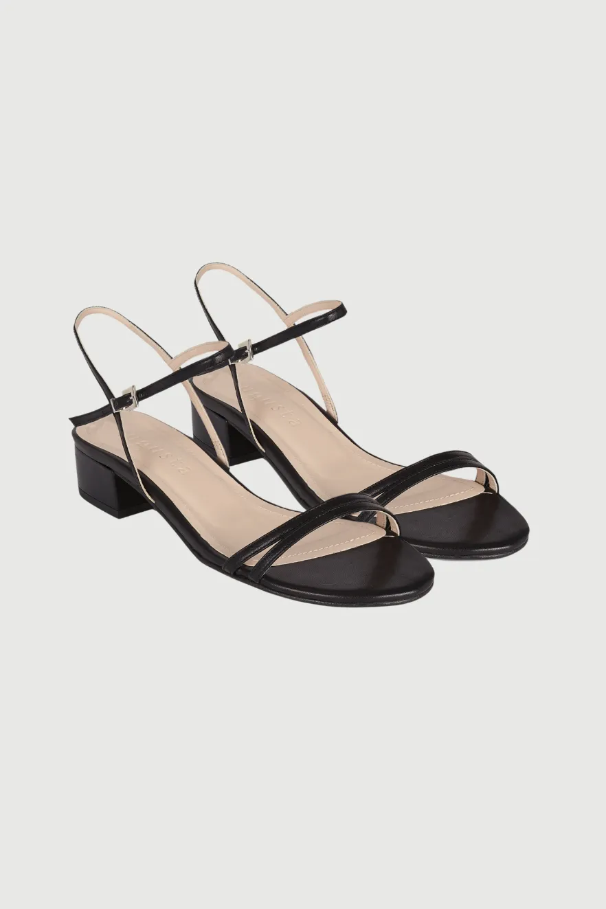 Maisie Sandals in Black Leather