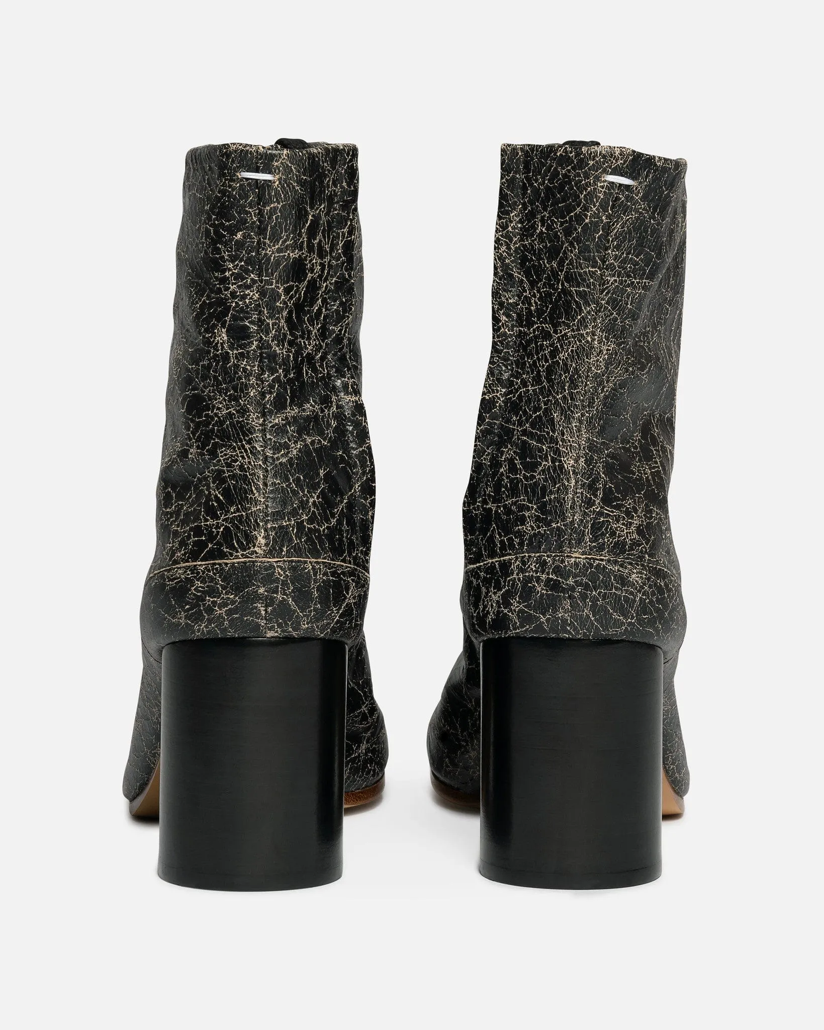 Maison Margiela Cracked Leather Tabi Boot in Beige