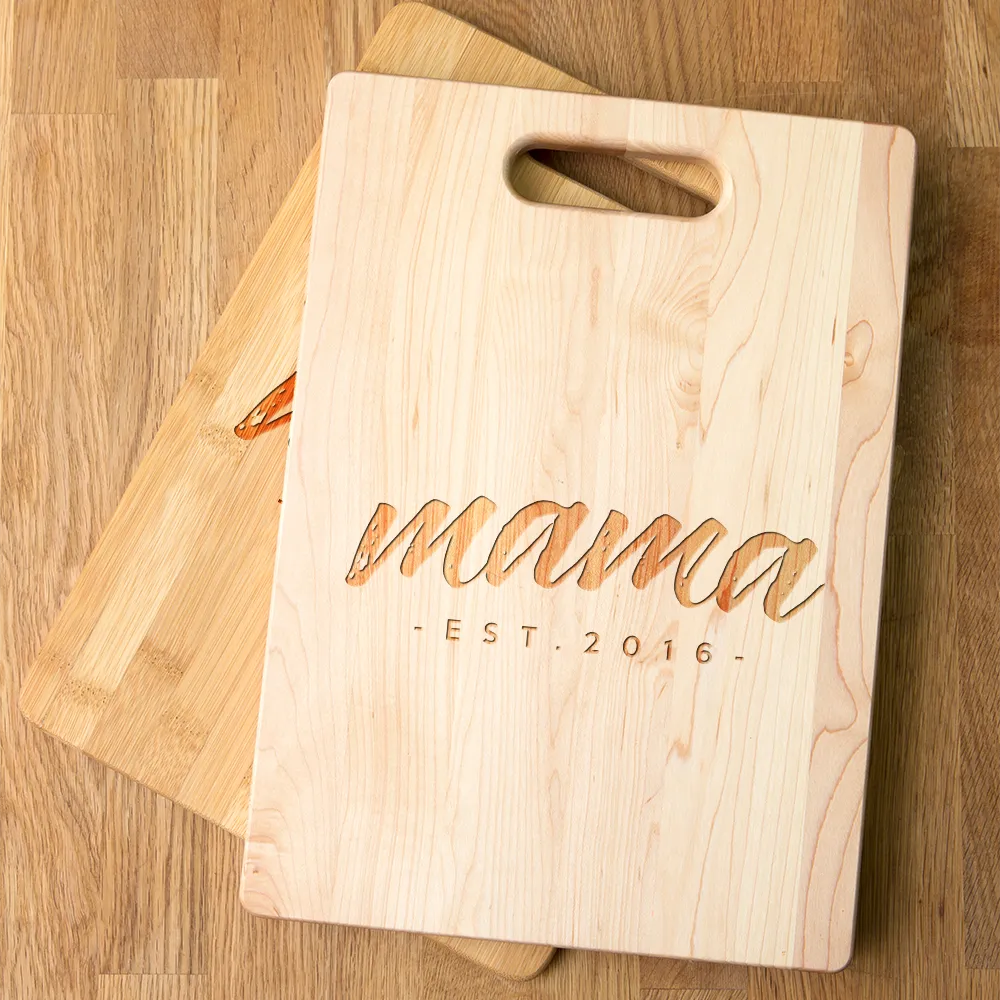 Mama Est Personalized Maple Cutting Board