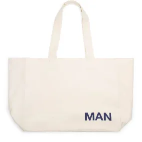 MAN Print Bag Natural/Navy