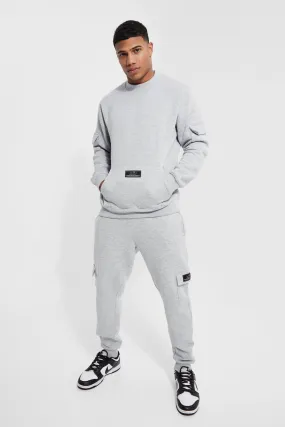 Man Sweatshirt Cargo Tracksuit