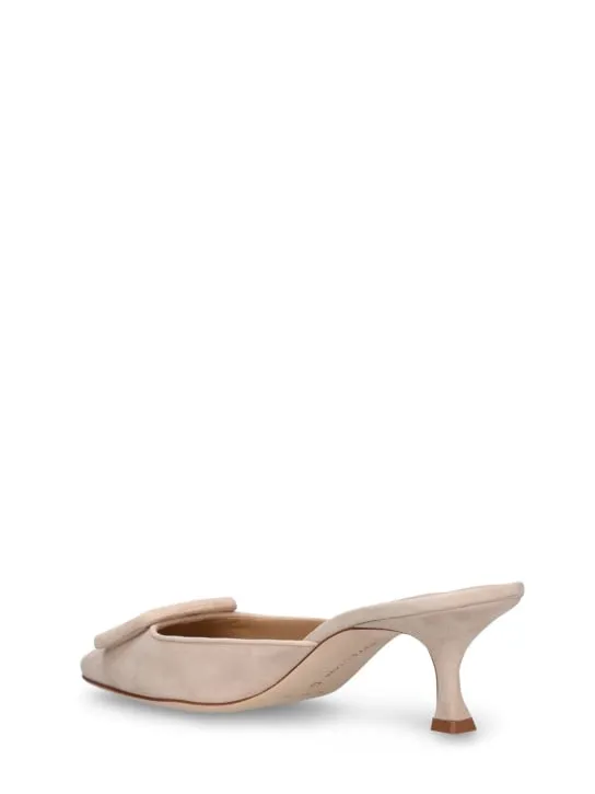 Manolo Blahnik   50mm Maysale suede mules 