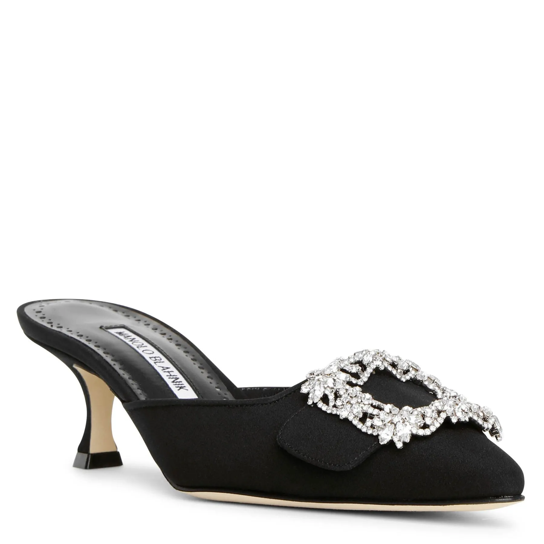 Manolo Blahnik Maysale Jewel black mules