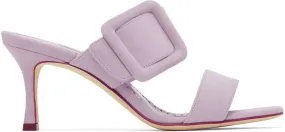 Manolo Blahnik Purple Gable Mules