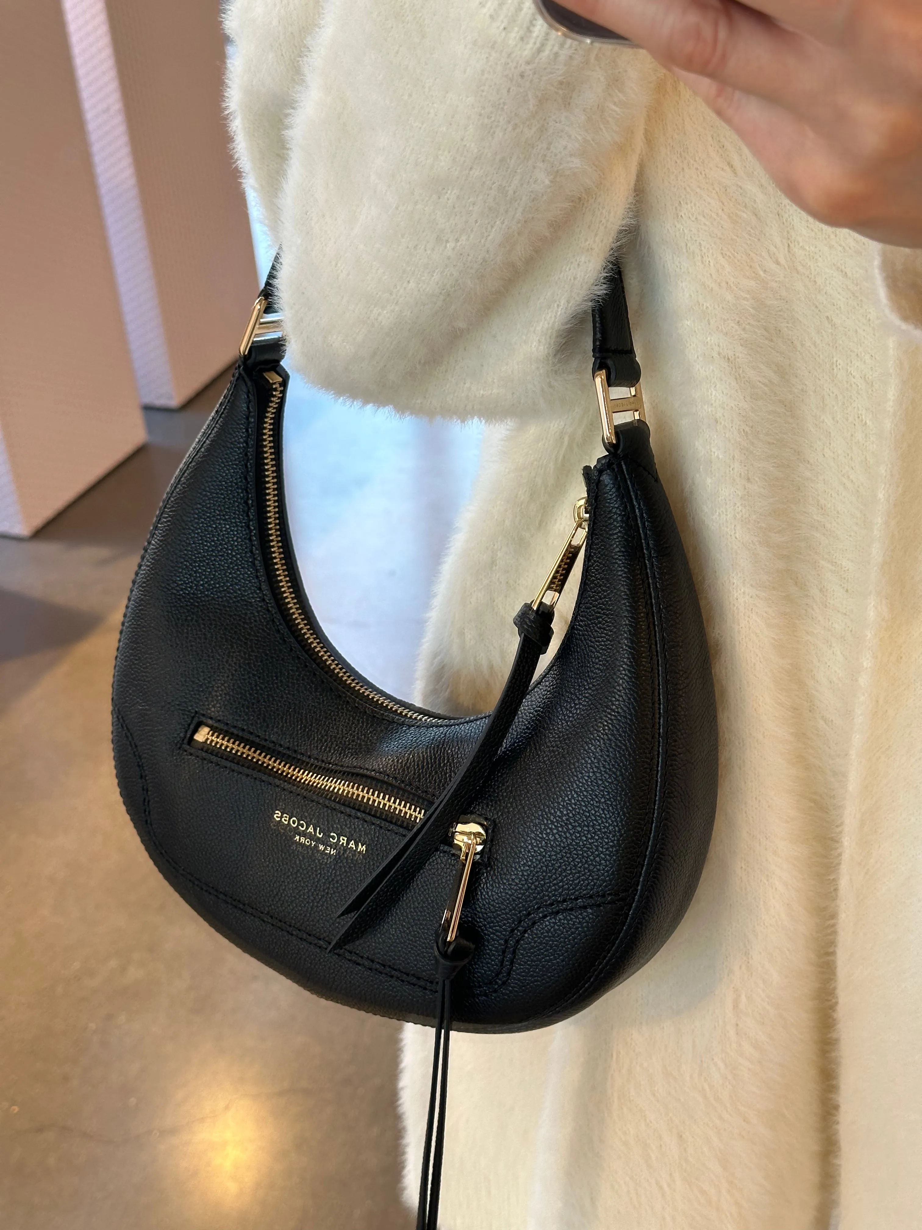 Marc Jacobs Small Leather Crescent Shoulder Bag