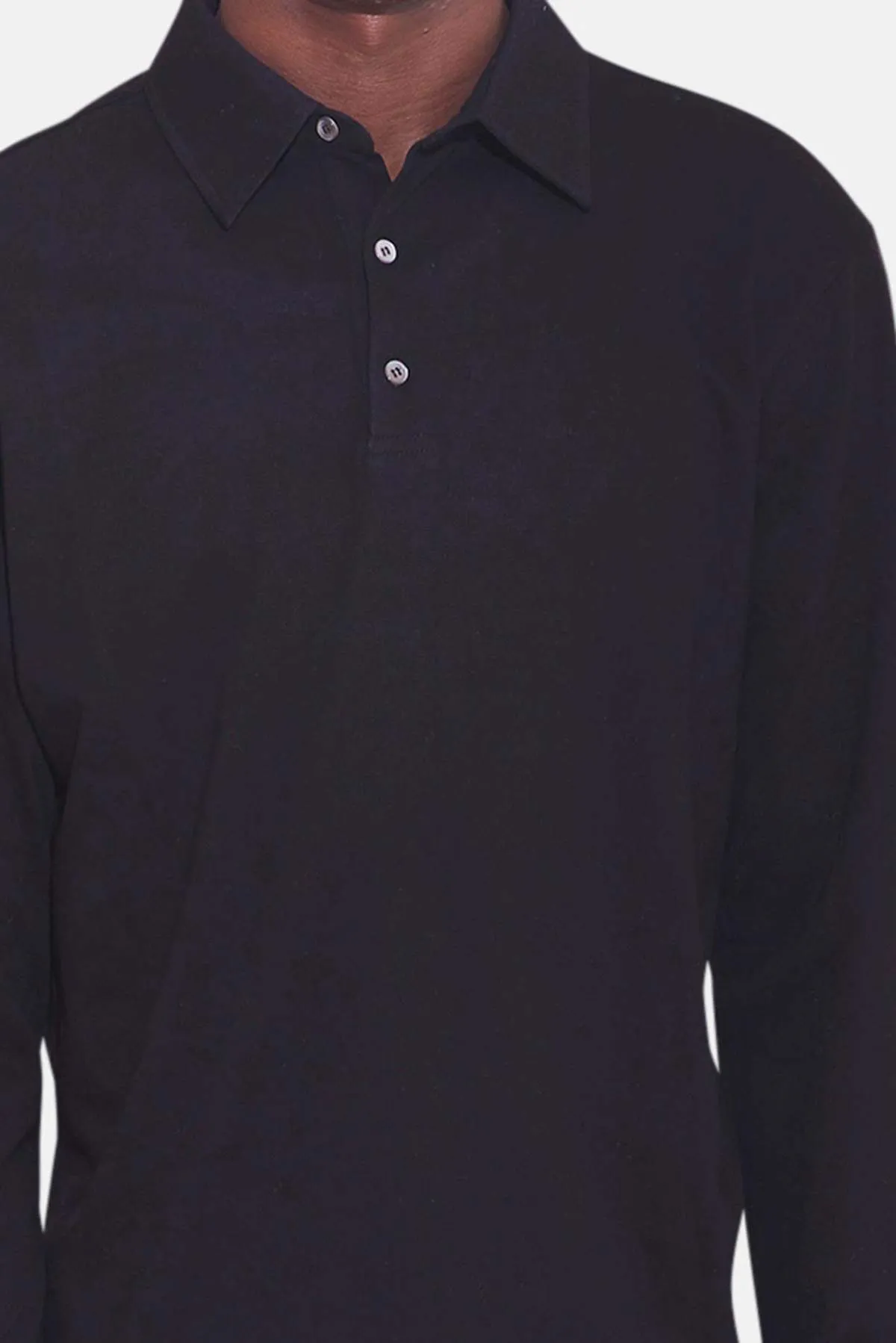 Marco LS Pique Polo - Black