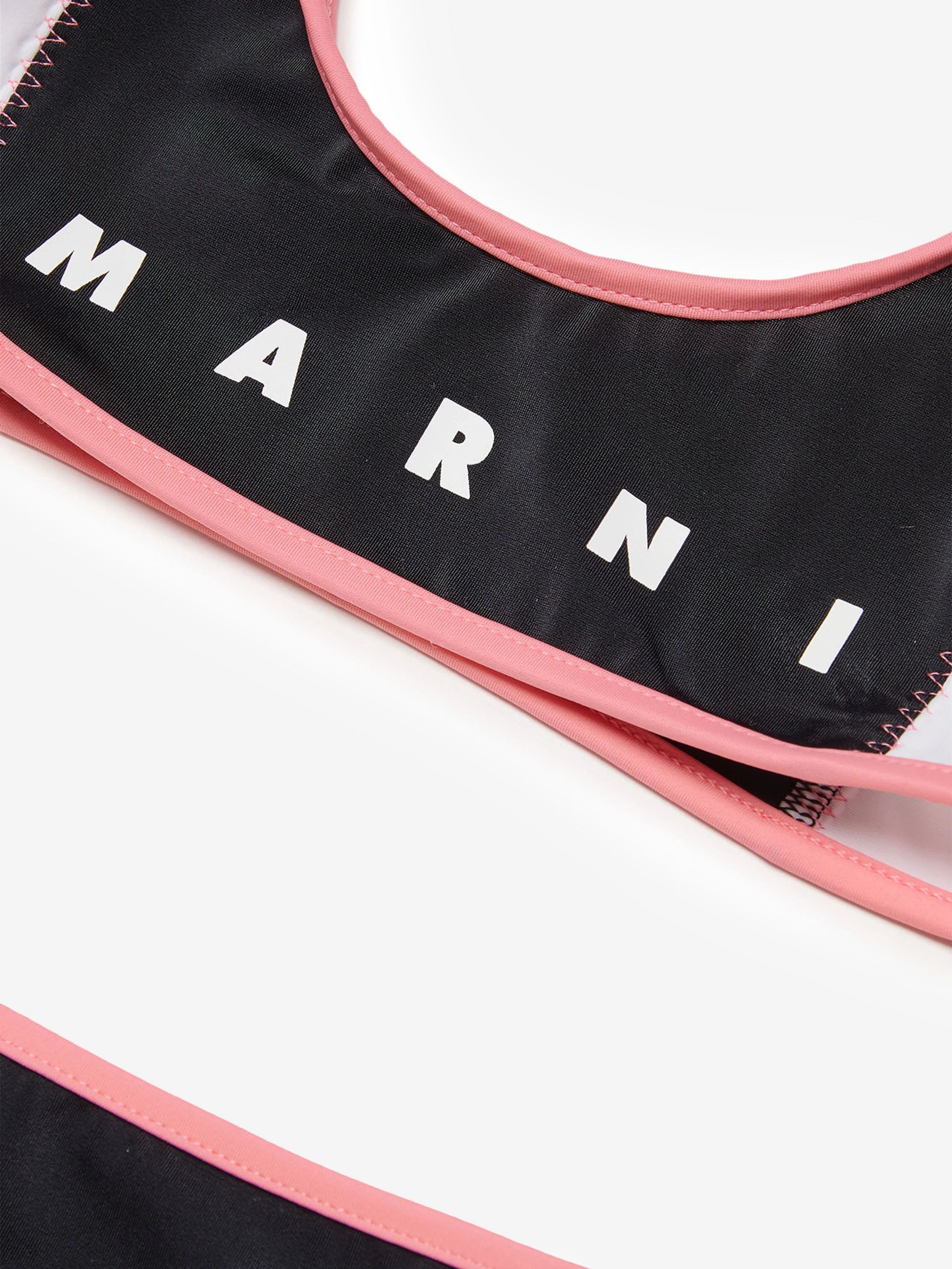MARNI Girls Logo Bikini in Black