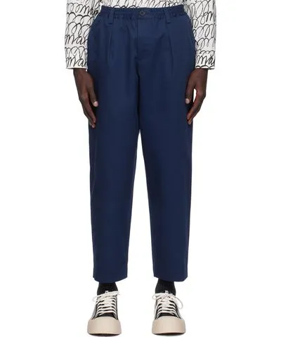 Marni Navy Drawstring Trousers