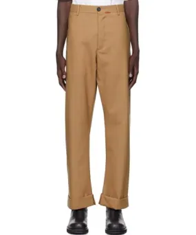 Marni Tan Wide-Leg Trousers