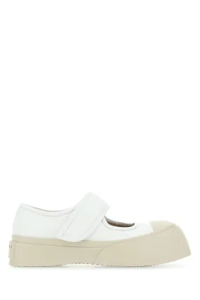 Marni White Leather Mary Jane Sneakers