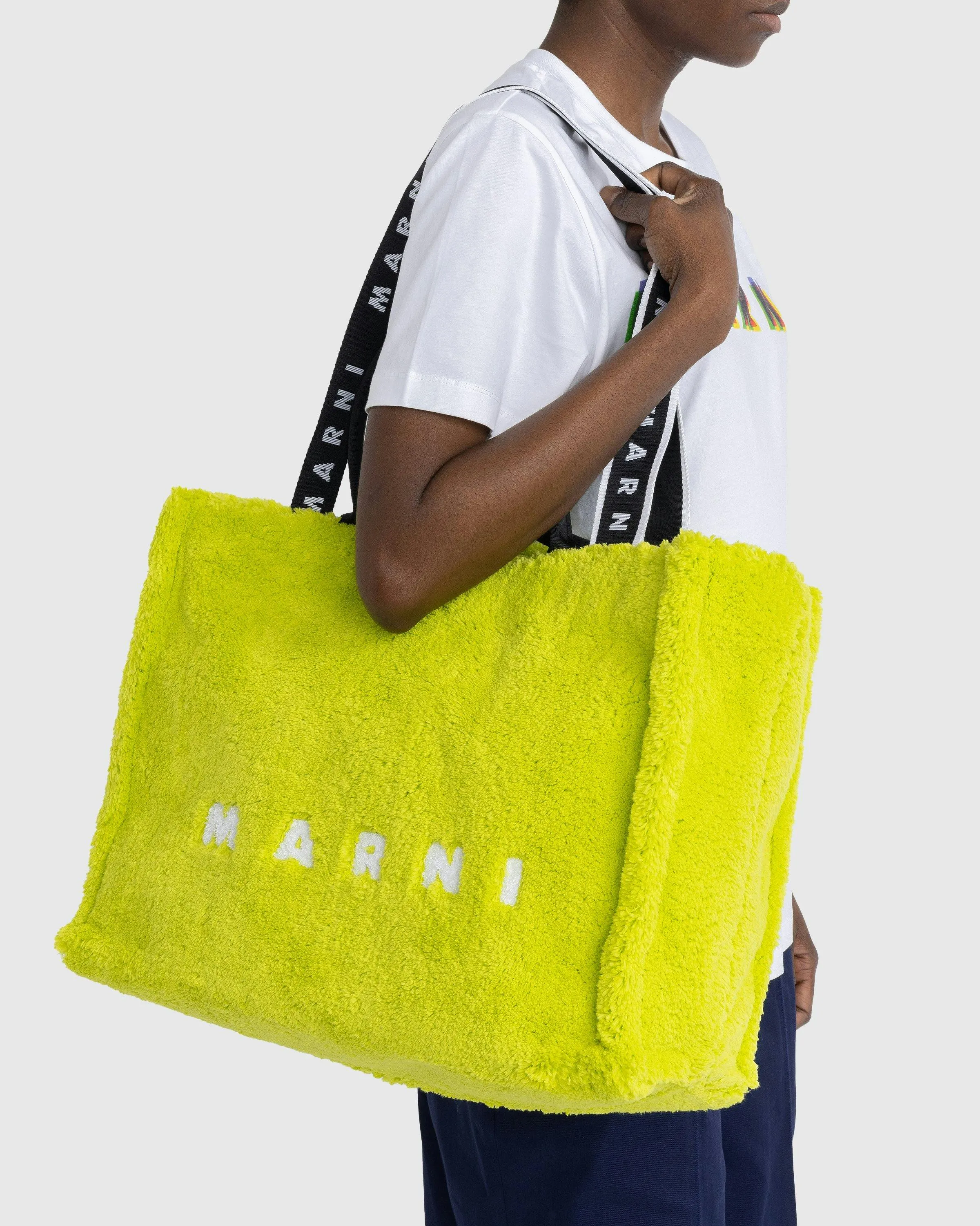 Marni – Terry Cloth Tote Bag Light Lime | Highsnobiety Shop