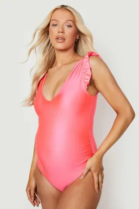 Maternity Frill Shoulder Swimsuit
