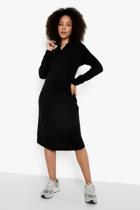 Maternity Knit Oversized Midi Dress