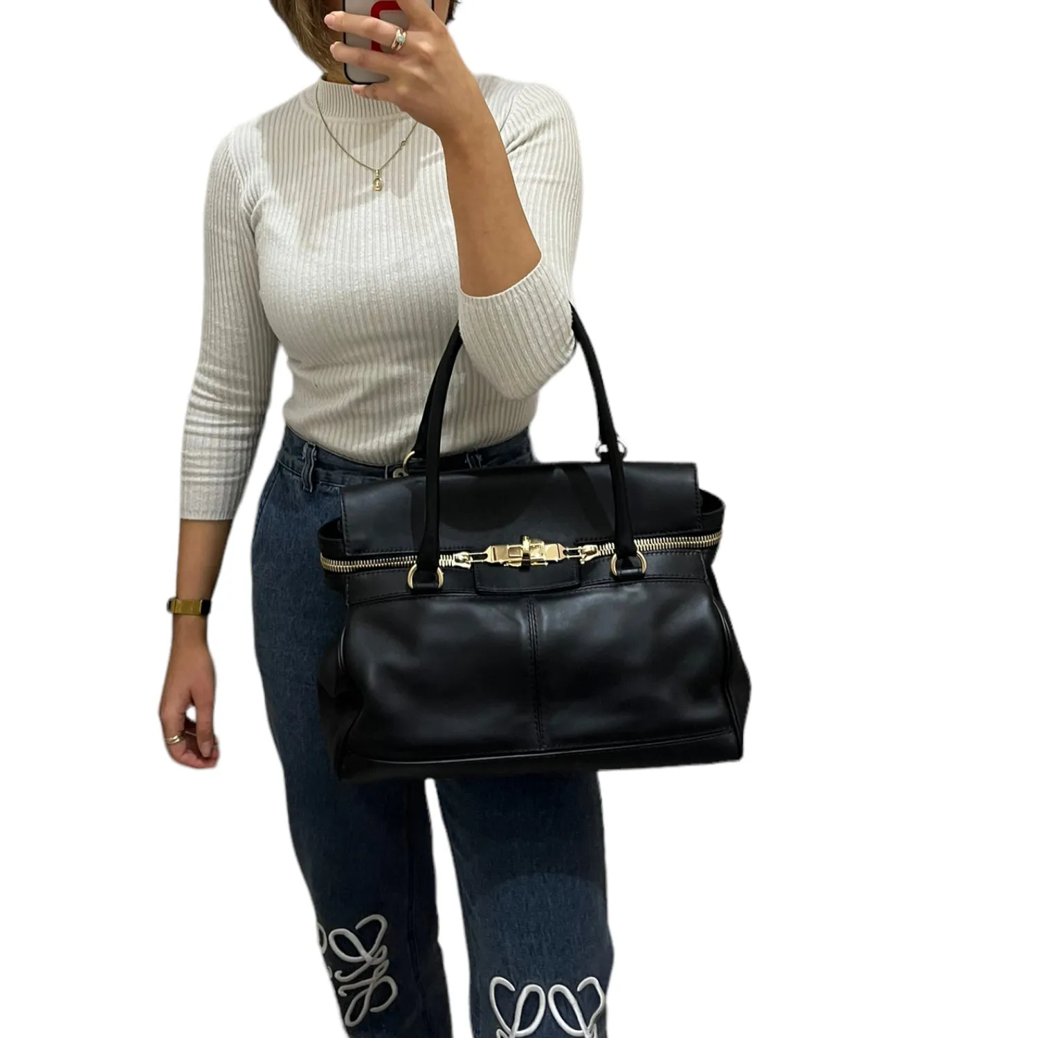 Max Mara Black Leather Bag